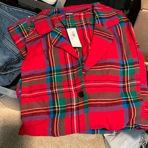 Old navy Christmas plaid pajamas